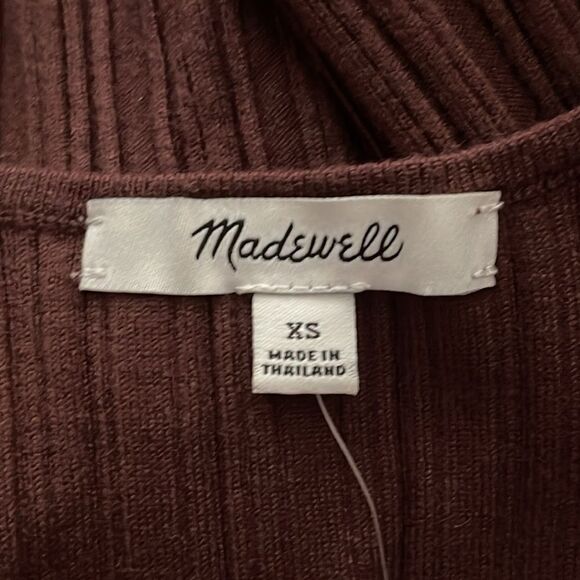 Madewell NWT The Signature Knit Scoopneck Sweater Tank Size XS in Cherry Wood - Picture 3 of 6